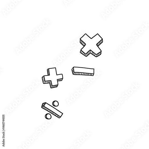 Math Symbols Icon Vector 