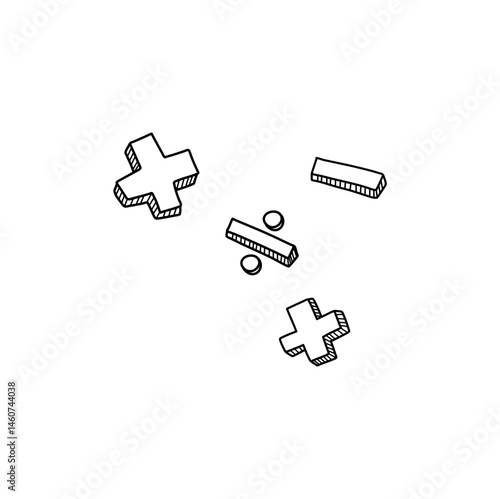 Math Symbols Icon Vector 
