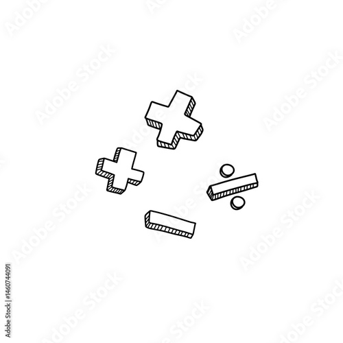 Math Symbols Icon Vector 