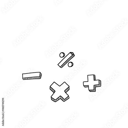Math Symbols Icon Vector 