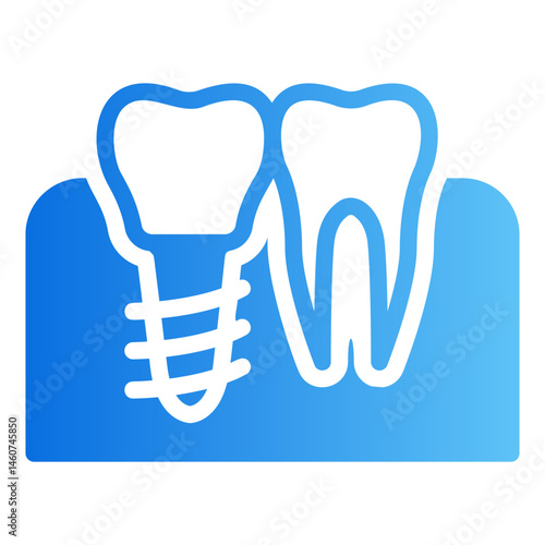 dental implant Gradient icon