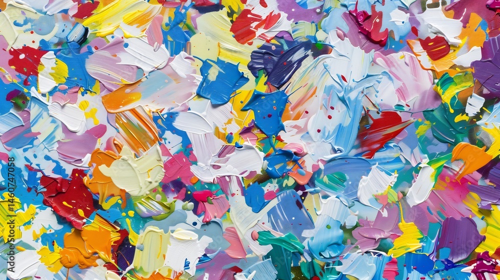 Fototapeta premium Energetic symphony of vivid colors, a textured abstract composition conveying dynamism