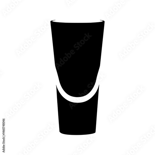 Shot Glass Icon - Black Silhouette
