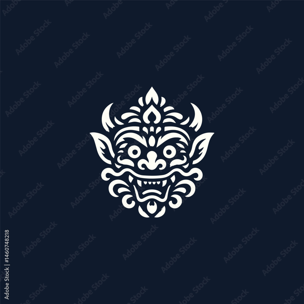 Barong mask logo Barong mask logo