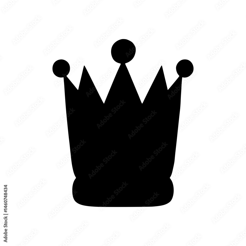 Black Crown Icon - Royalty Symbol Black Crown Icon - Royalty Symbol