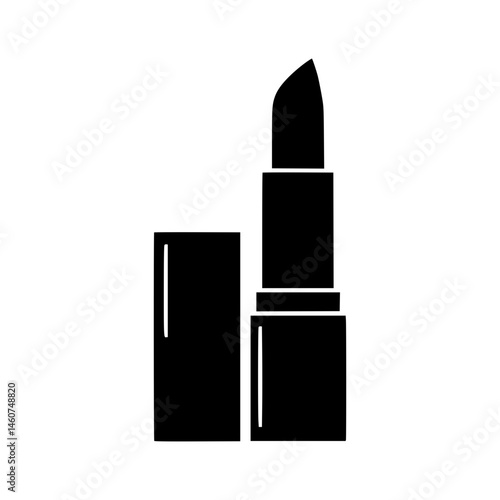 Black Lipstick Icon - Cosmetic Illustration