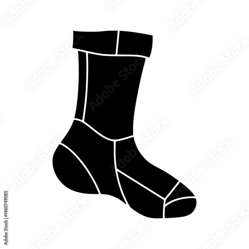Black Rubber Wellington Boot Silhouette