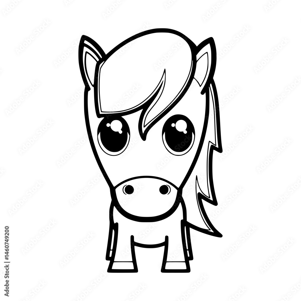 Cute Cartoon Horse Illustration Cute Cartoon Horse Illustration