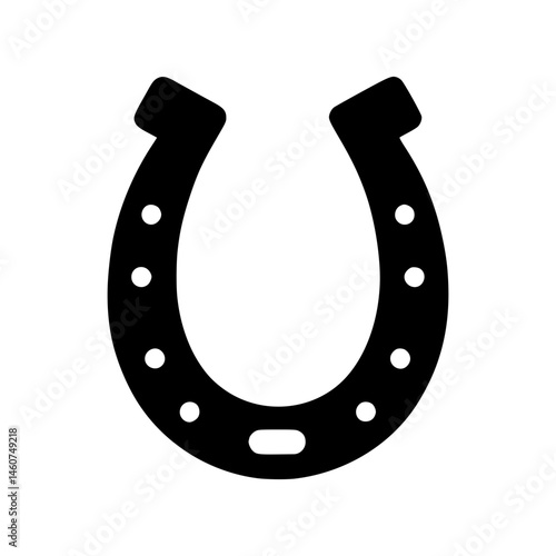 Black Silhouette Horseshoe Icon