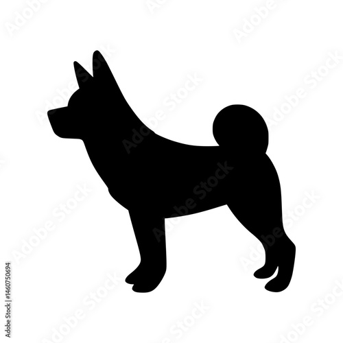 Dog Silhouette Vector Icon