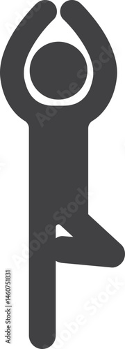 Tree Pose Yoga Icon