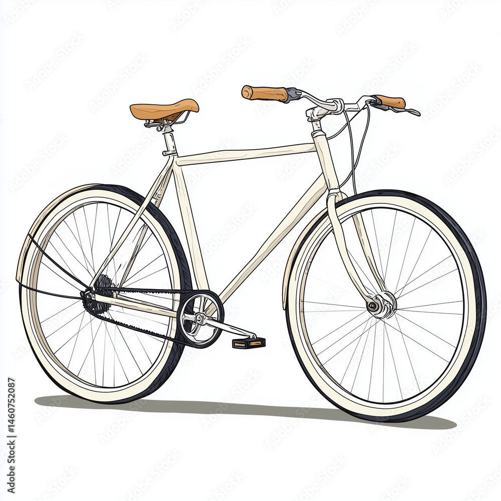 Fototapeta premium vintage bicycle vector illustration