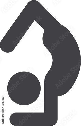Dancer Pose Yoga Icon Vector Illustration