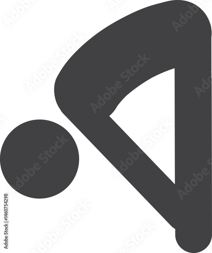 Bridge Pose Variant Yoga Icon Vector Illustration