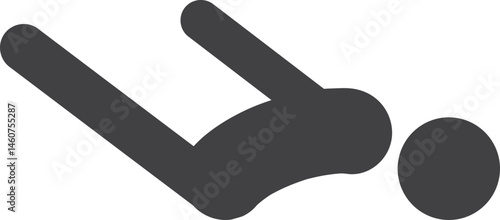 Reclined Hero Pose with Arms Extended Yoga Icon Vector Illustration