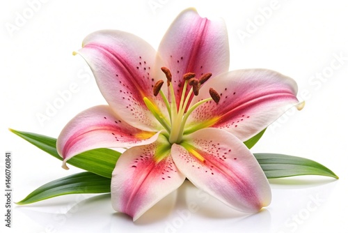 pink lily isolated on white