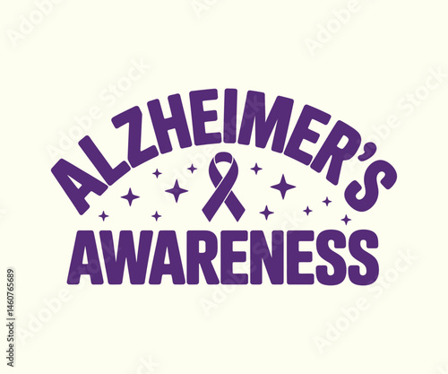 Alzheimer's Awareness T-Shirt Design, Vector Illustration. Alzheimer's Awareness T-shirt.