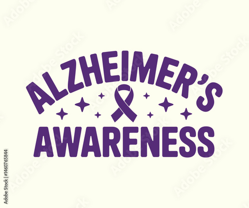 Alzheimer's Awareness T-Shirt Design, Vector Illustration. Alzheimer's Awareness T-shirt.