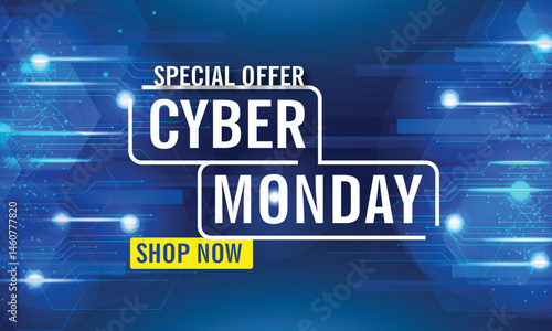 Cyber Monday in flat design