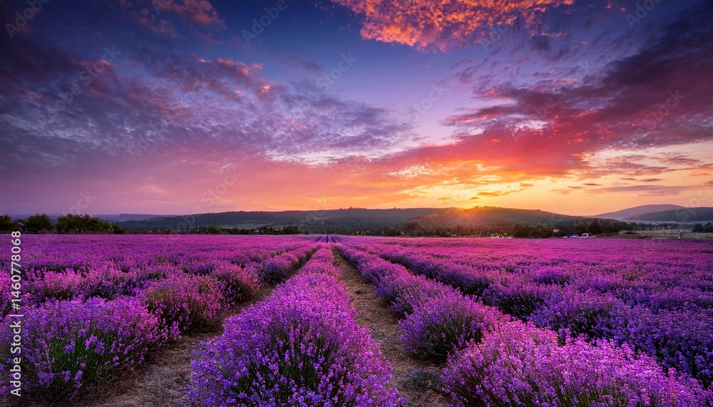 Fototapeta premium lavender in full bloom under 