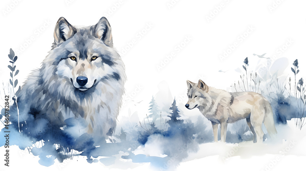 Obraz premium Hand-Drawn Blue and Grey Water Image on White Background for Design Projects