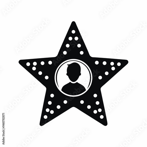 star dad silhouette vector illustration