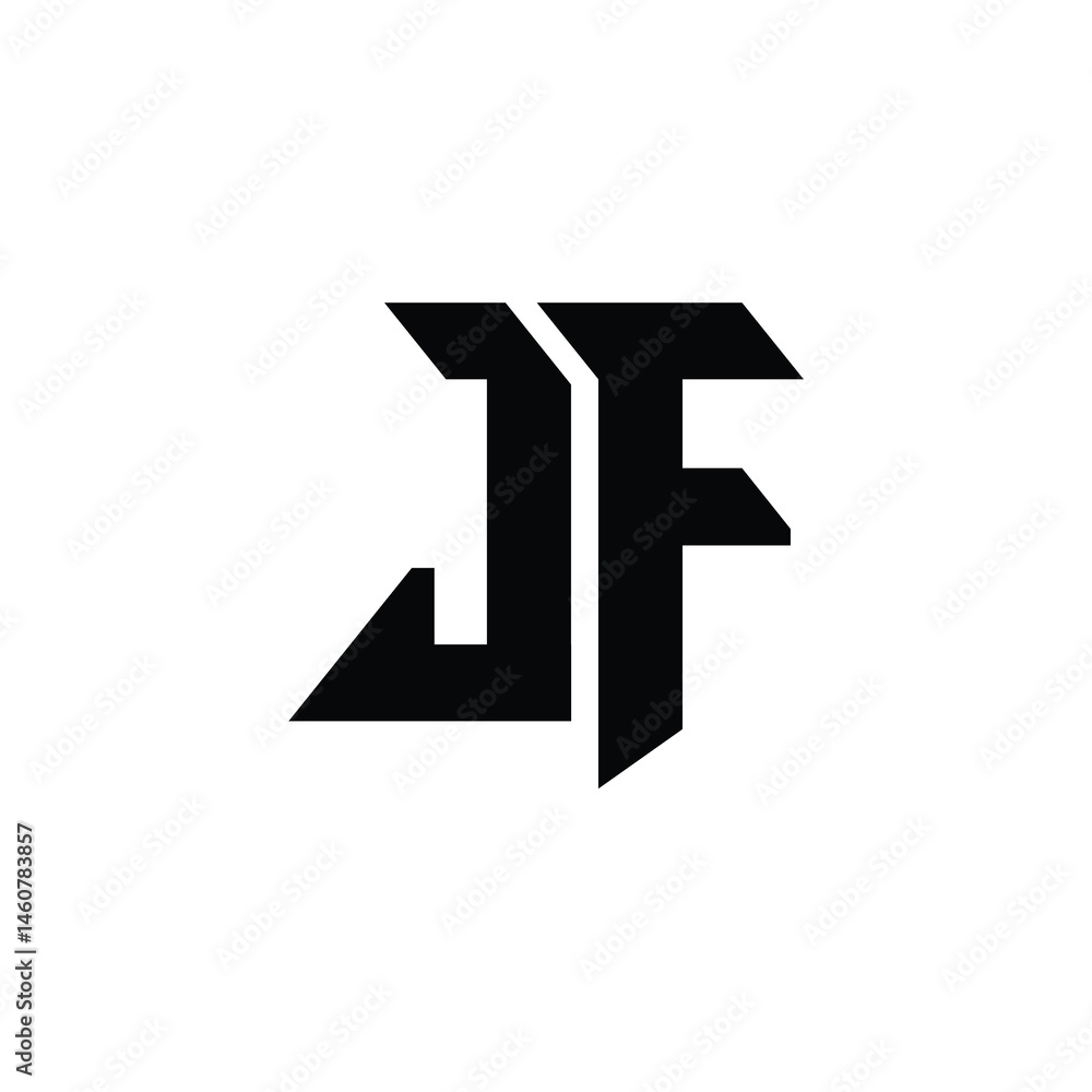 JF monogram logo design letter text name symbol monochrome logotype alphabet character simple logo JF monogram logo design letter text name symbol monochrome logotype alphabet character simple logo