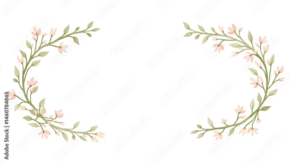 Green grass frame border design features spring floral leaves and summer garden herbs Green grass frame border design features spring floral leaves and summer garden herbs