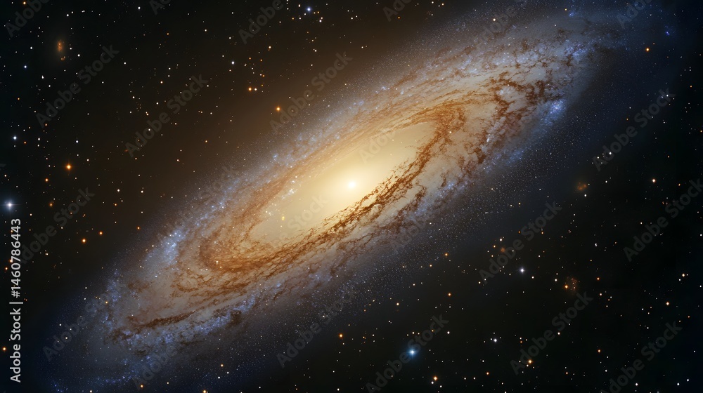 Naklejka premium Spiral galaxy in deep space