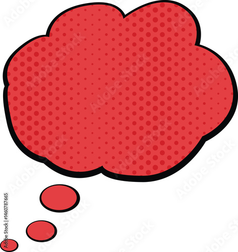 Comic style speech bubble with halftone effect