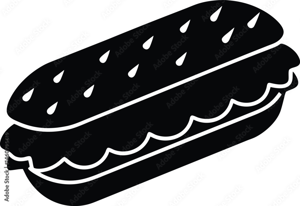 banh mi sandwich icon vector illustration banh mi sandwich icon vector illustration