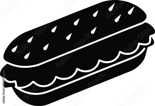 banh mi sandwich icon vector illustration