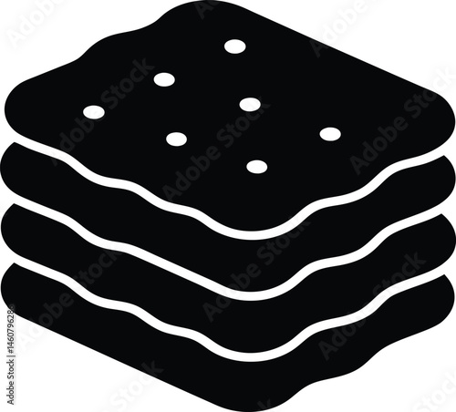 biscuit stack icon vector illustration
