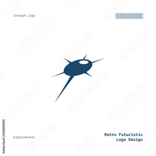Modern Minimalist Logo Retro Futuristic Concept