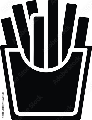french fries icon vector illustration