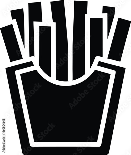 french fries icon vector illustration