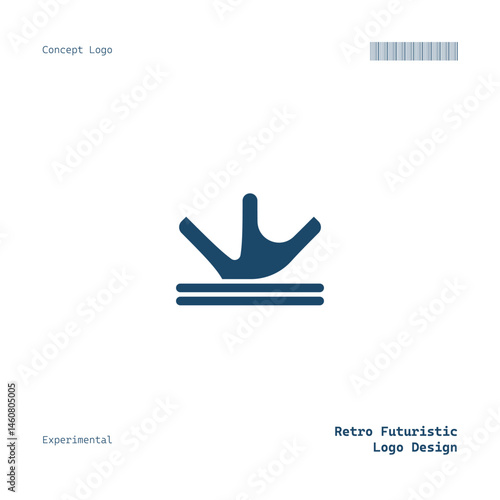 Modern Minimalist Logo Retro Futuristic Concept