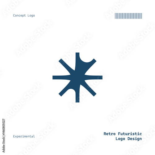 Modern Minimalist Logo Retro Futuristic Concept