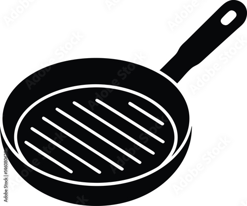 grill pan icon vector illustration