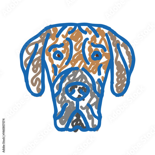 great dane dog puppy pet icon doodle illustration