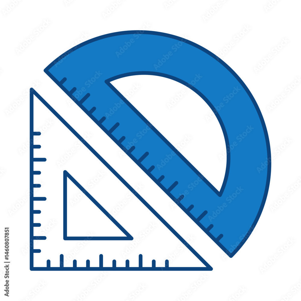 Geometry Blue Line Icon. Education, E-Learning, School, College, Study, Knowledge Icons Editable Stroke Vector Illustration Geometry Blue Line Icon. Education, E-Learning, School, College, Study, Knowledge Icons Editable Stroke Vector Illustration