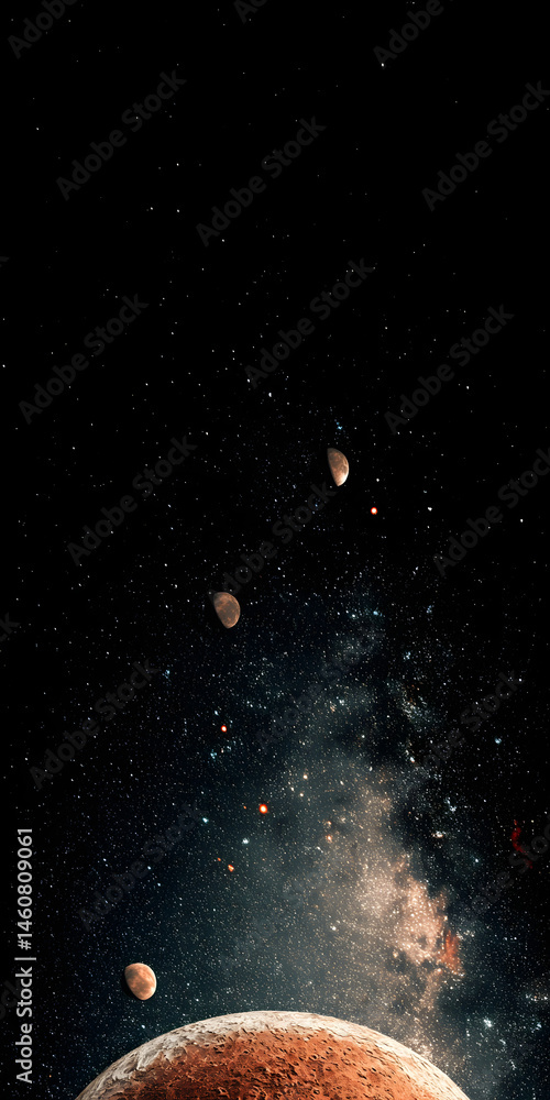 Fototapeta premium Cosmic Symphony of Planets and Stars