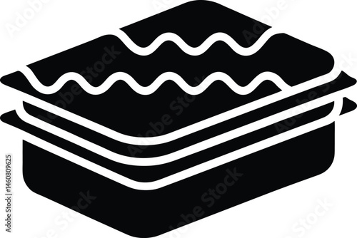 lasagna dish icon vector illustration