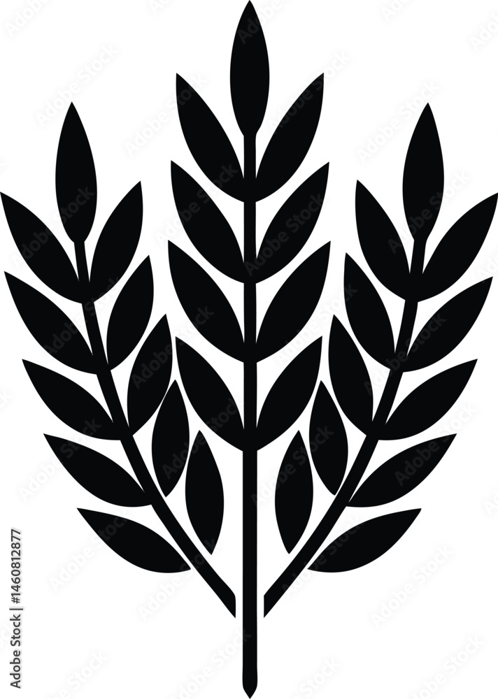 Fototapeta premium oats cluster icon vector illustration