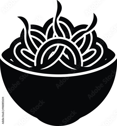 pad thai noodles icon vector illustration