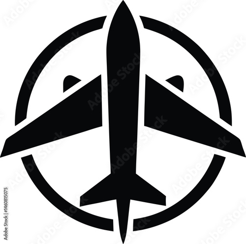 plane takeoff logo silhouette bold and minimal