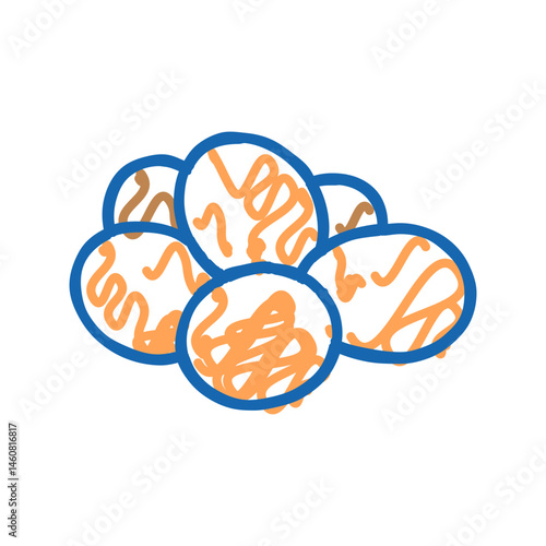 product egg chicken farm food icon doodle illustration