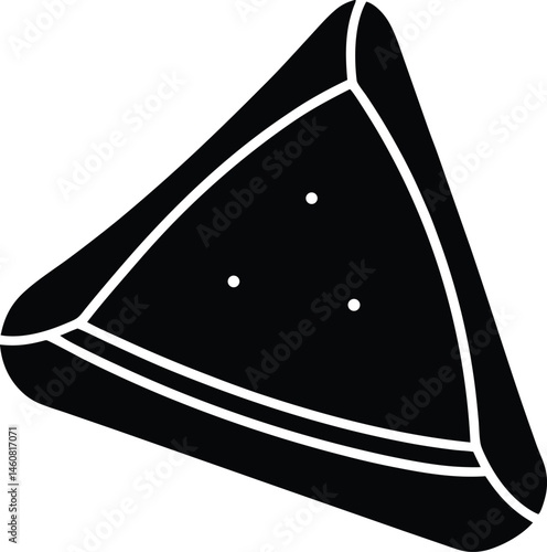 samosa snack icon vector illustration