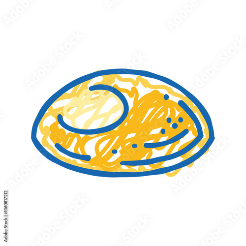 yolk egg chicken farm food icon doodle illustration