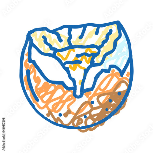 nutrition egg chicken farm food icon doodle illustration